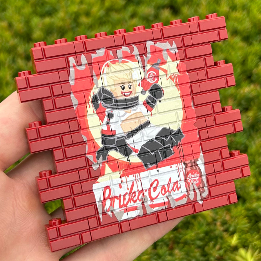 Cola Girl Graffiti Wallbrick – custom LEGO-compatible minifigure item by BrickTactical