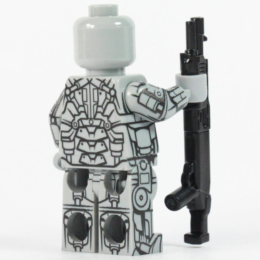 Metallic Cyborg – custom LEGO-compatible minifigure item by BrickTactical, alternate view