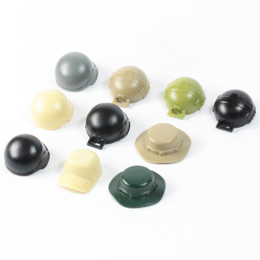 Military Helmet Pack – custom LEGO-compatible minifigure item by BrickTactical, alternate view