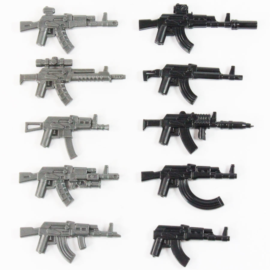 Tactical AK Weapon Pack – custom LEGO-compatible minifigure item by BrickTactical