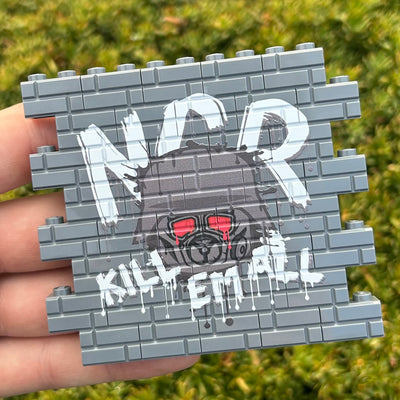 Kill 'em All Graffiti Wallbrick – custom LEGO-compatible minifigure item by BrickTactical
