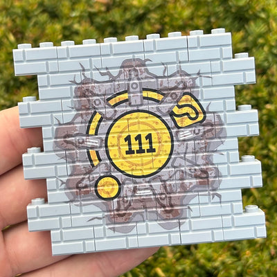 Vault Door Wallbrick – custom LEGO-compatible minifigure item by BrickTactical