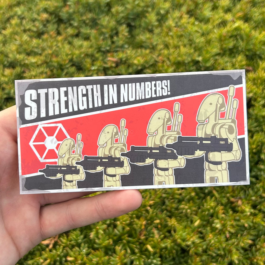 Strength in Numbers Billboard Tile – custom LEGO-compatible minifigure item by BrickTactical