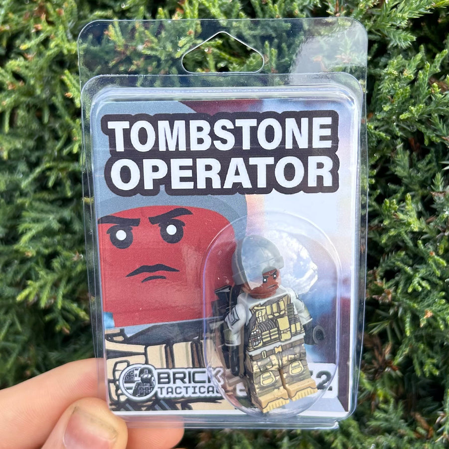 Tombstone Operator - LIMITED EDITION 1/72 – custom LEGO-compatible minifigure item by BrickTactical, alternate view