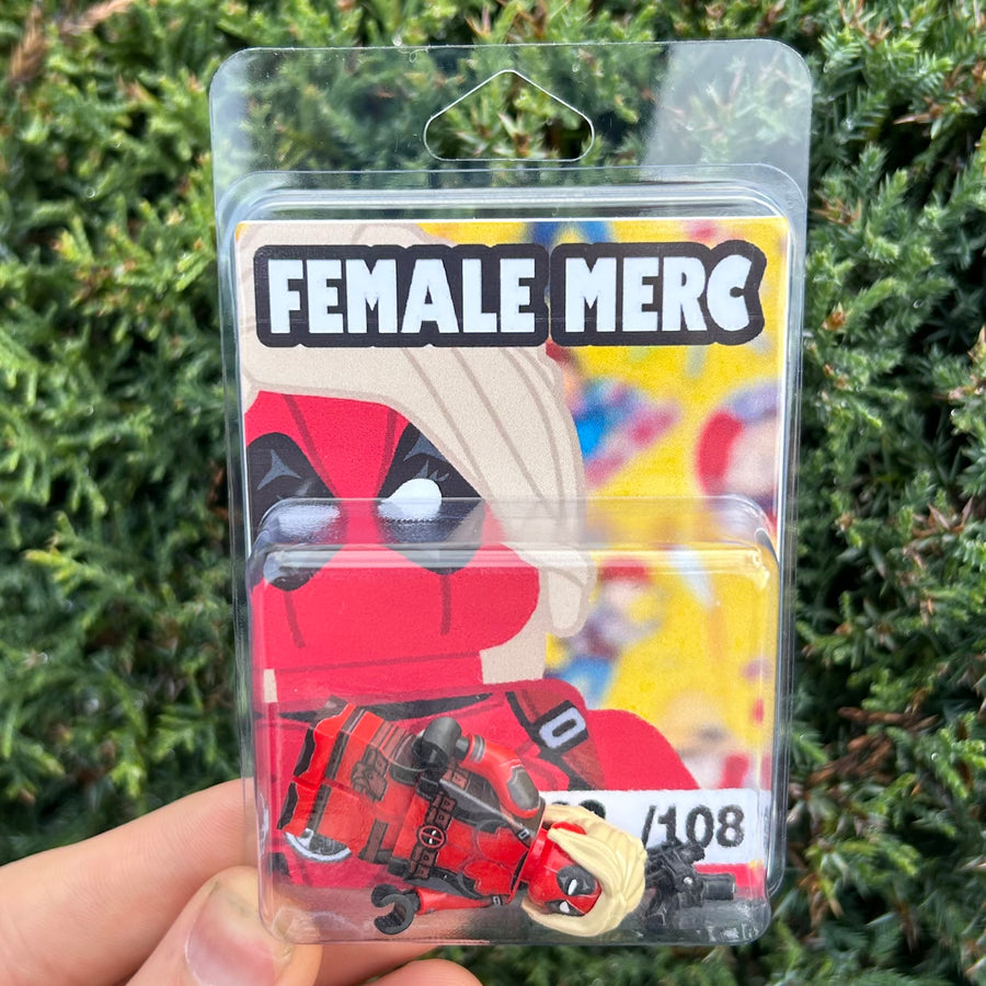 Female Merc - LIMITED EDITION 1/108 – custom LEGO-compatible minifigure item by BrickTactical, alternate view