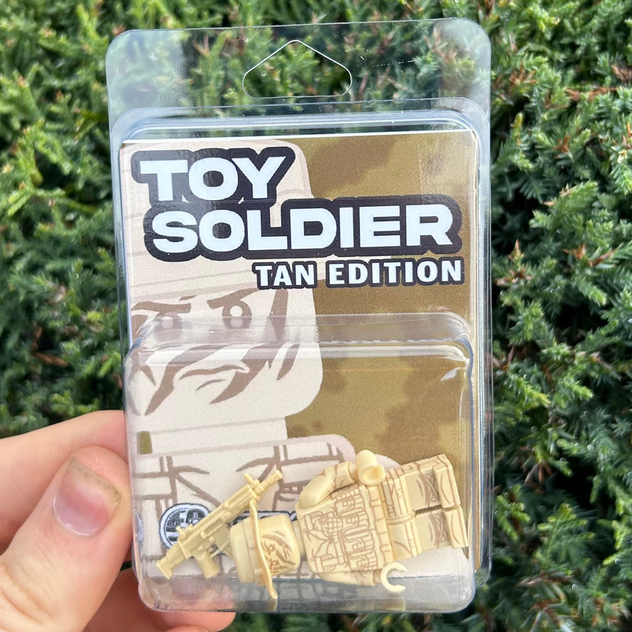 Toy Soldier (Tan Edition) – custom LEGO-compatible minifigure item by BrickTactical, alternate view