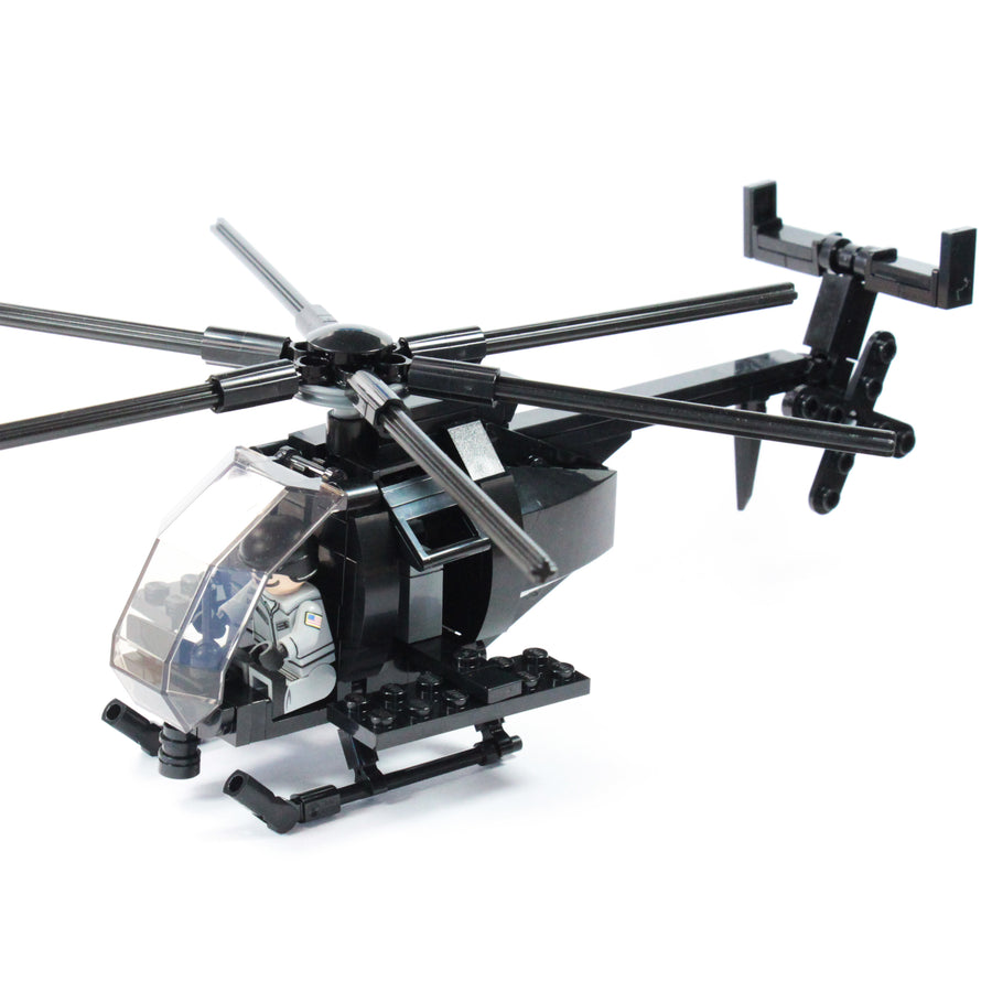 BrickTactical Custom LEGO AH-6 Littlebird Helicopter view 5