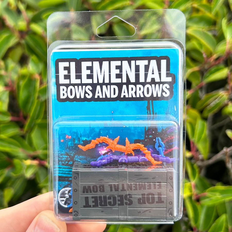 Elemental Bows and Arrows – custom LEGO-compatible minifigure item by BrickTactical, alternate view