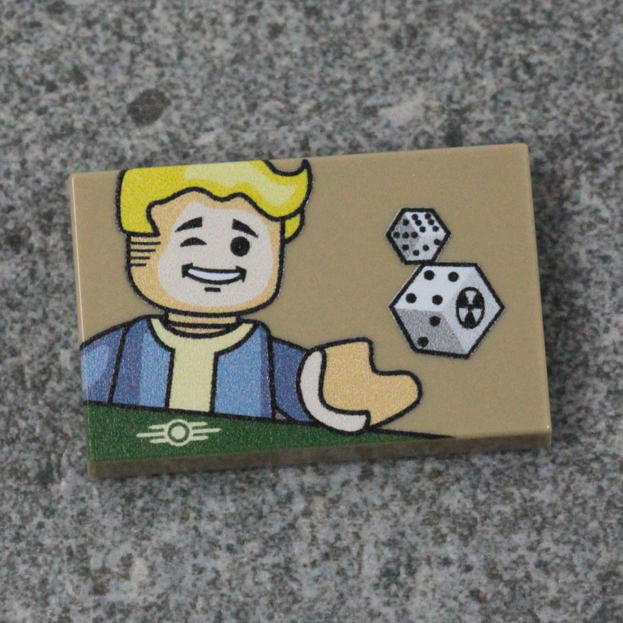 Rolling the Dice (Dark Tan) – custom LEGO-compatible minifigure item by BrickTactical