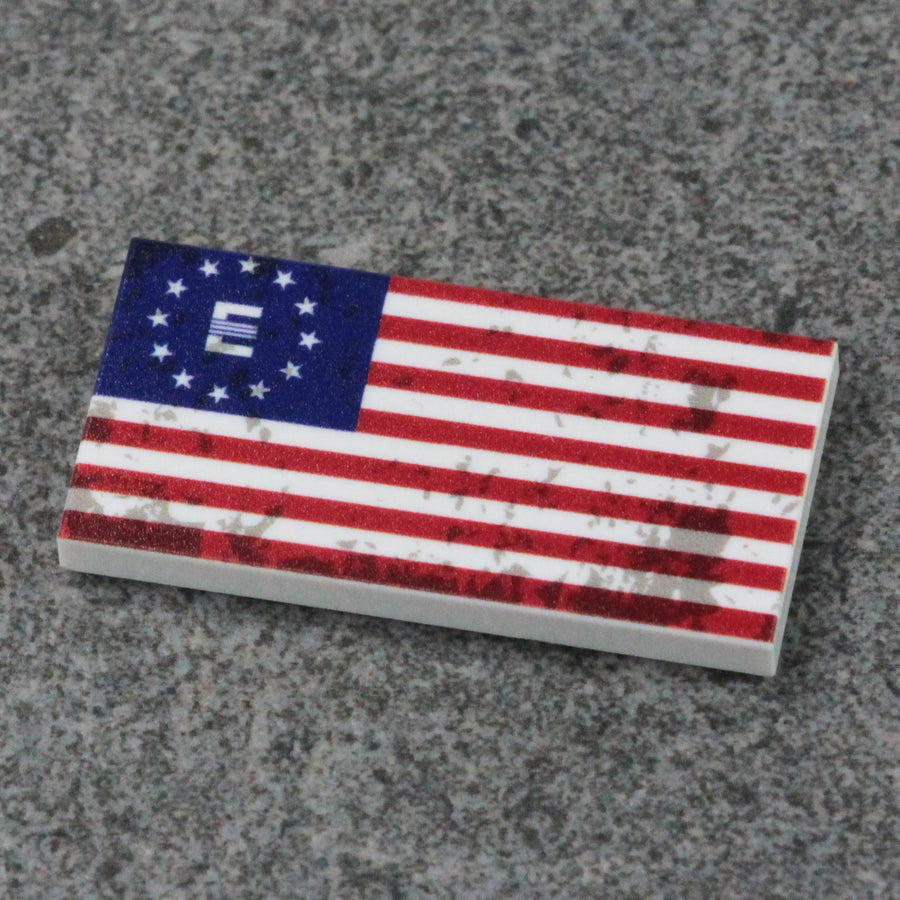 Weathered Faction Flag Tile – custom LEGO-compatible minifigure item by BrickTactical