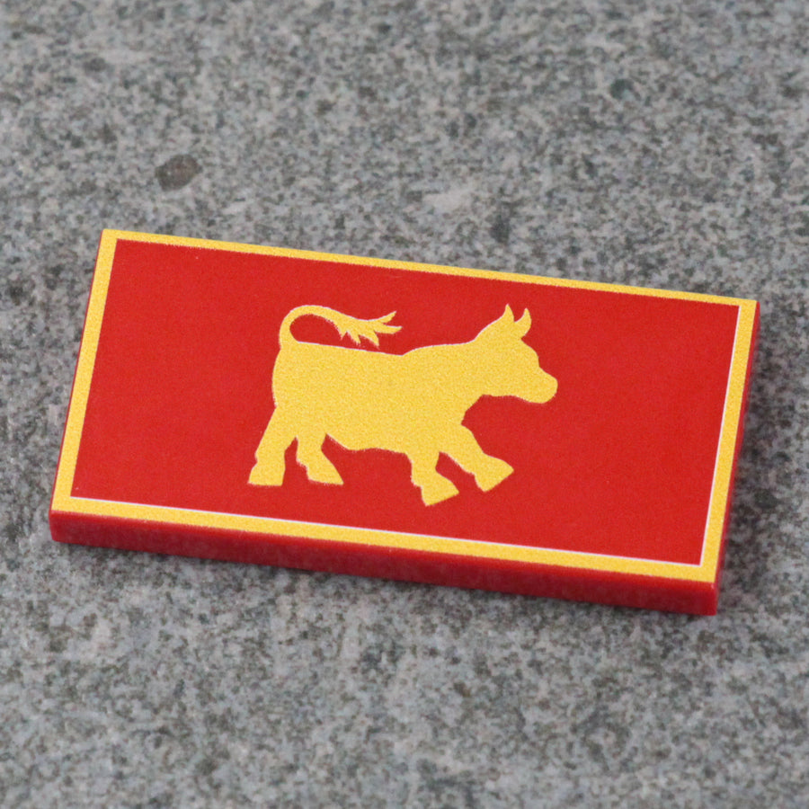 Red Bull Flag Tile – custom LEGO-compatible minifigure item by BrickTactical