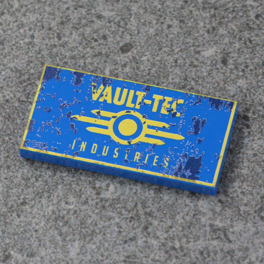 Weathered Blue Vault Tile – custom LEGO-compatible minifigure item by BrickTactical