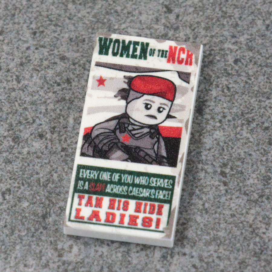 Ladies Poster Tile – custom LEGO-compatible minifigure item by BrickTactical