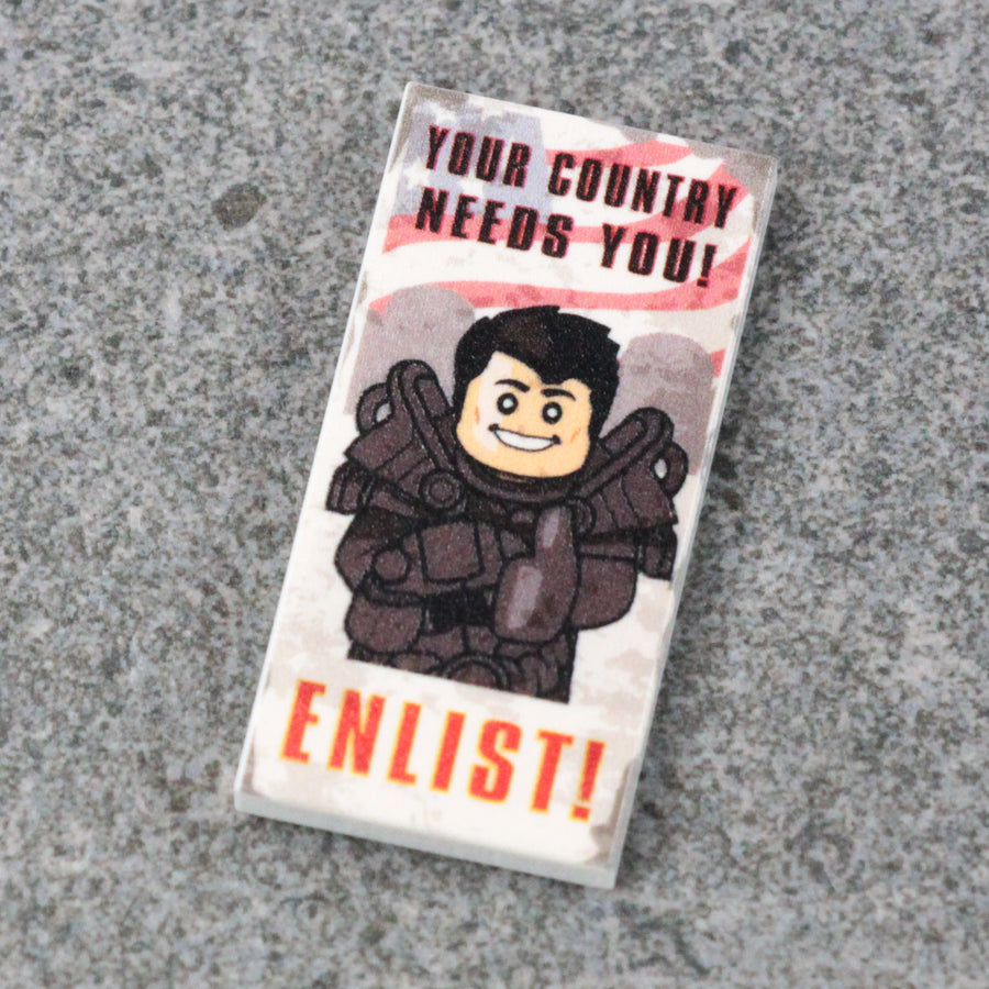 Enlist Poster Tile – custom LEGO-compatible minifigure item by BrickTactical