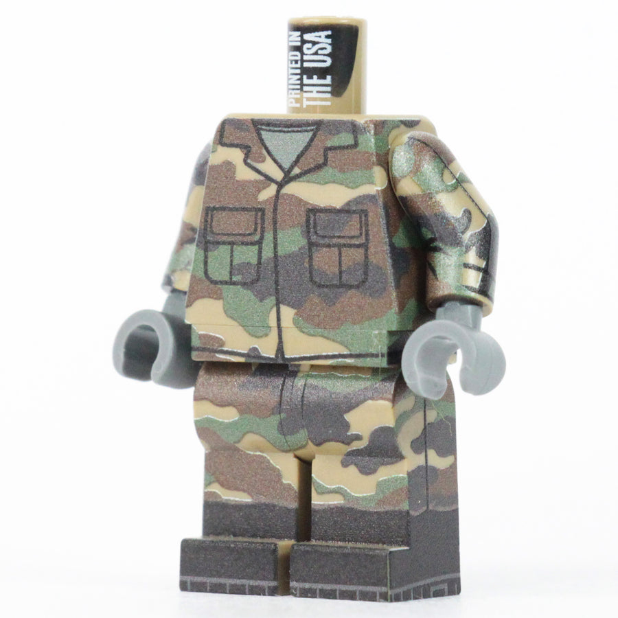 Woodland Camo Body – custom LEGO-compatible minifigure item by BrickTactical