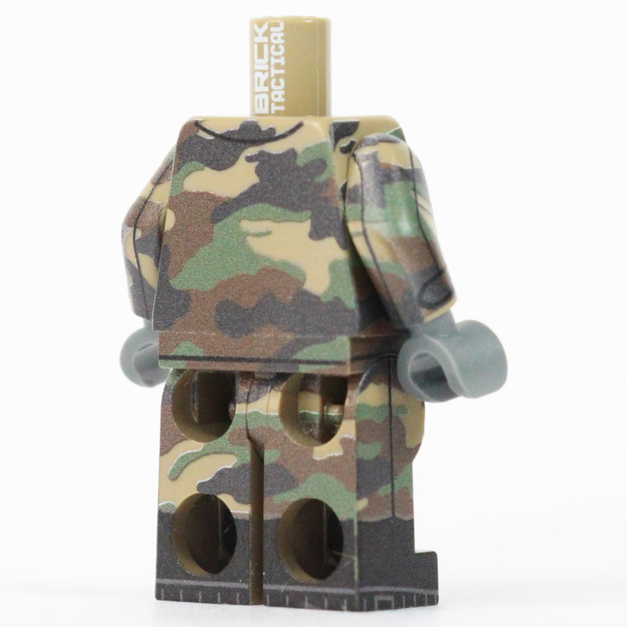 Woodland Camo Body – custom LEGO-compatible minifigure item by BrickTactical, alternate view