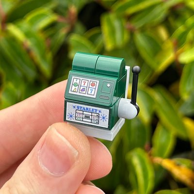 Dark Green Wasteland Slot Machine – custom LEGO-compatible minifigure item by BrickTactical