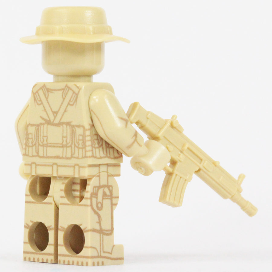 Toy Soldier (Tan Edition) – custom LEGO-compatible minifigure item by BrickTactical, alternate view