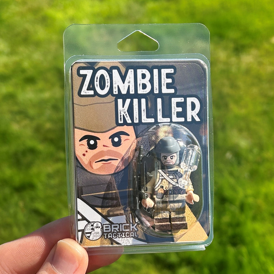 Zombie Killer – custom LEGO-compatible minifigure item by BrickTactical, alternate view