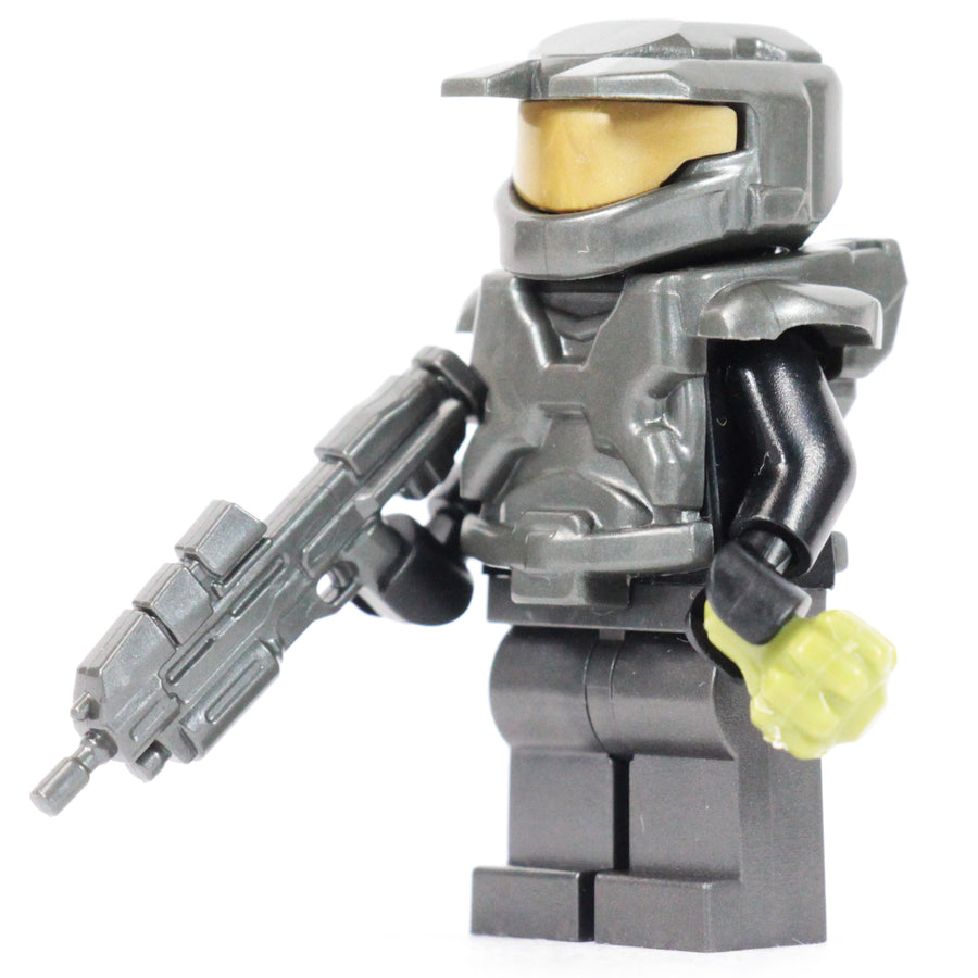 Space Marine (Gunmetal) – custom LEGO-compatible minifigure item by BrickTactical