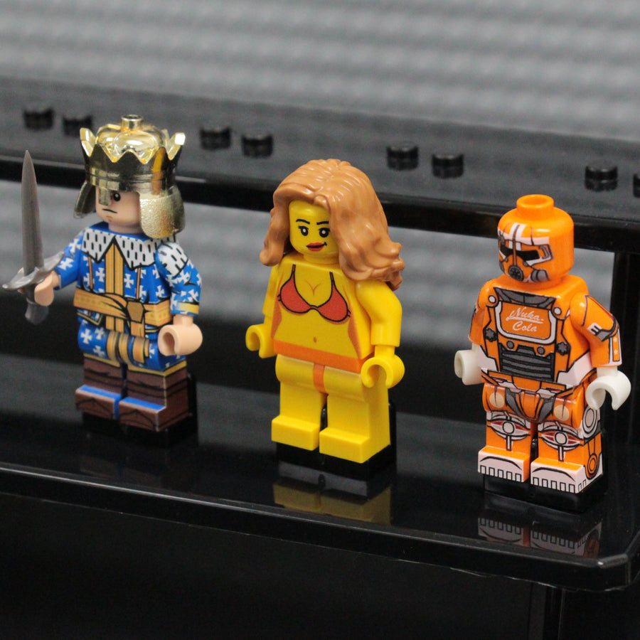 Minifigure Display Stand - Figure Panels x18 – custom LEGO-compatible minifigure item by BrickTactical, alternate view