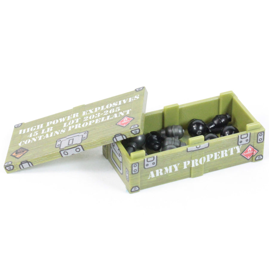 Explosive Resupply Crate – custom LEGO-compatible minifigure item by BrickTactical, alternate view