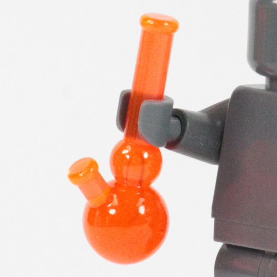 Transparent Orange Double Beaker – custom LEGO-compatible minifigure item by BrickTactical