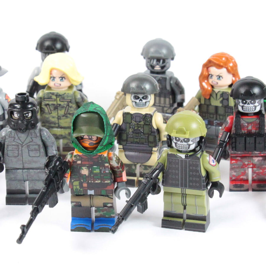 Military Minifigure Gold Pack – custom LEGO-compatible minifigure item by BrickTactical, alternate view