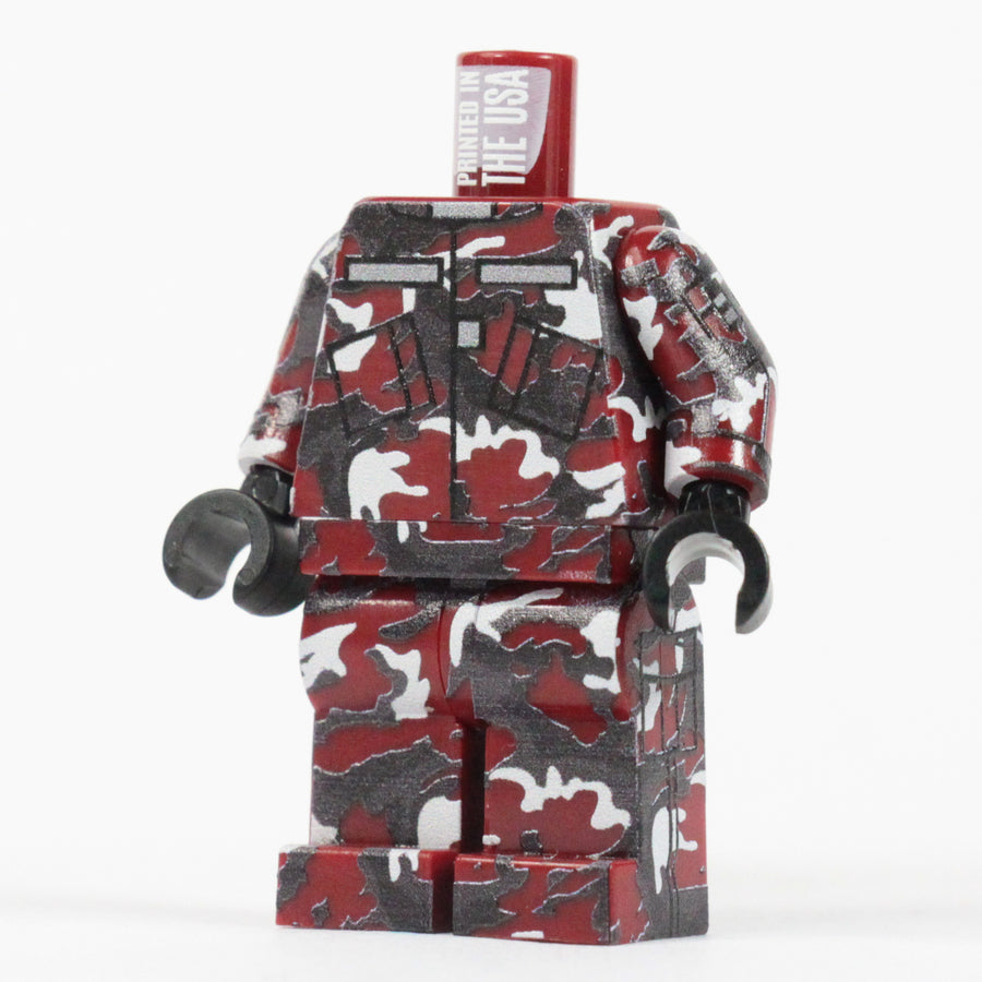 Tiger Stripe Camo Body (Dark Red) – custom LEGO-compatible minifigure item by BrickTactical