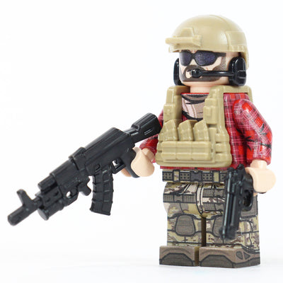 Private Military Contractor (Red) - LIMITED EDITION 1/144 – custom LEGO-compatible minifigure item by BrickTactical