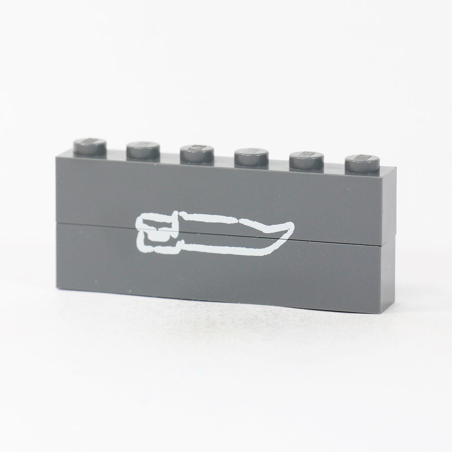Zombie Wall Brick Bowie Knife – custom LEGO-compatible minifigure item by BrickTactical