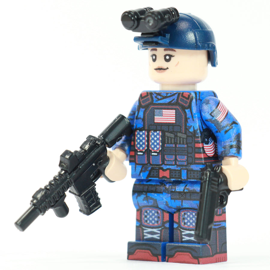 Tactical Lady Liberty Blue - LIMITED EDITION 1/72 – custom LEGO-compatible minifigure item by BrickTactical