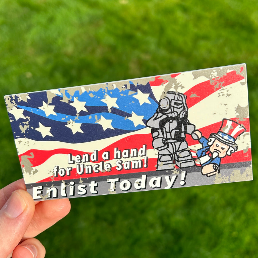 Uncle Sam Billboard Tile – custom LEGO-compatible minifigure item by BrickTactical