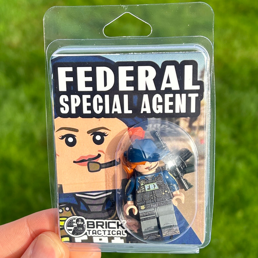 Federal Special Agent – custom LEGO-compatible minifigure item by BrickTactical, alternate view