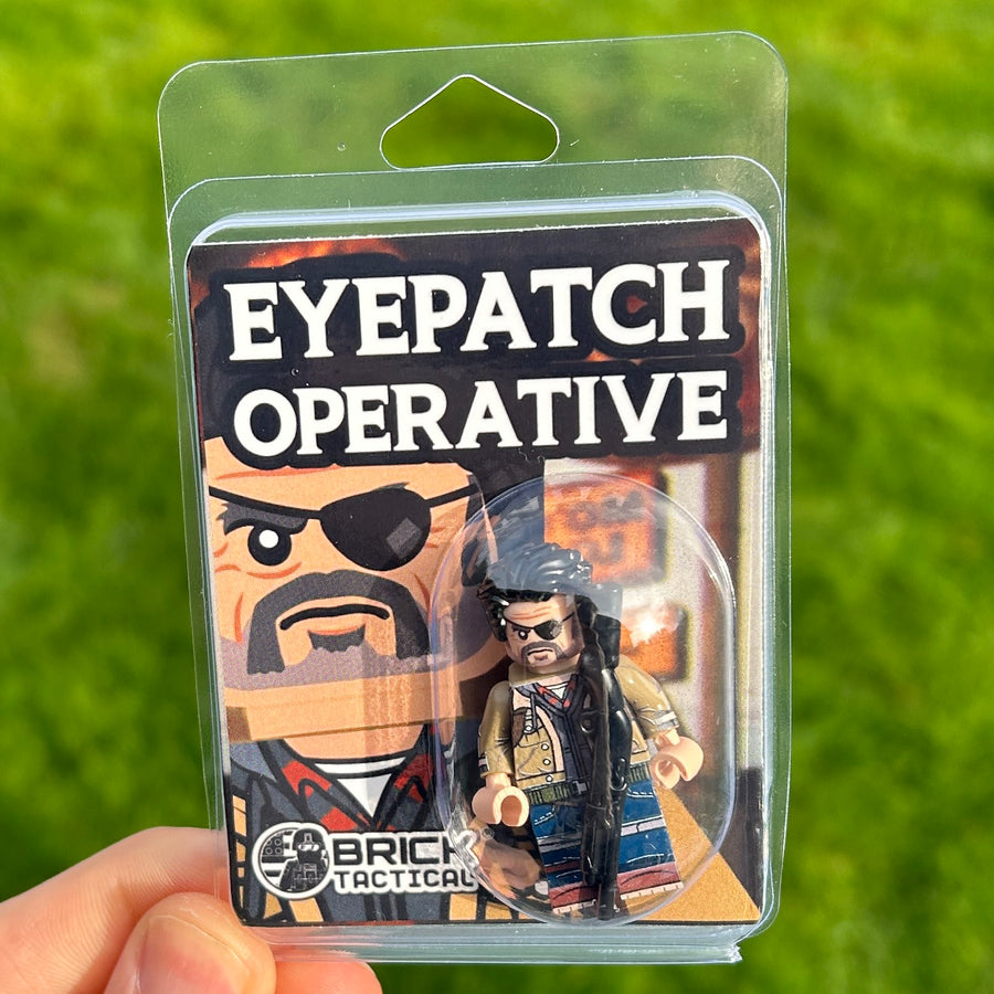Eyepatch Operative – custom LEGO-compatible minifigure item by BrickTactical, alternate view
