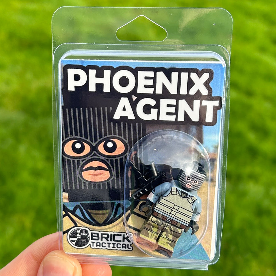 Phoenix Agent – custom LEGO-compatible minifigure item by BrickTactical, alternate view