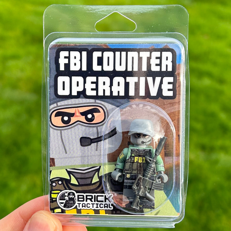 FBI Counter Operative – custom LEGO-compatible minifigure item by BrickTactical, alternate view