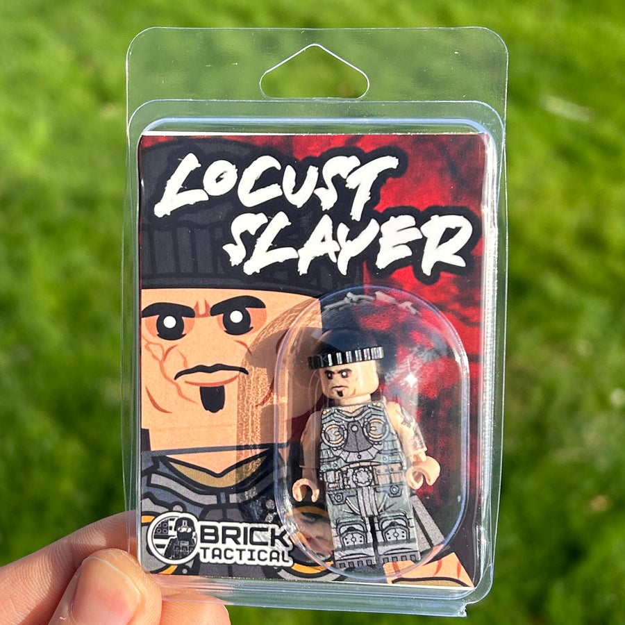 Locust Slayer – custom LEGO-compatible minifigure item by BrickTactical, alternate view