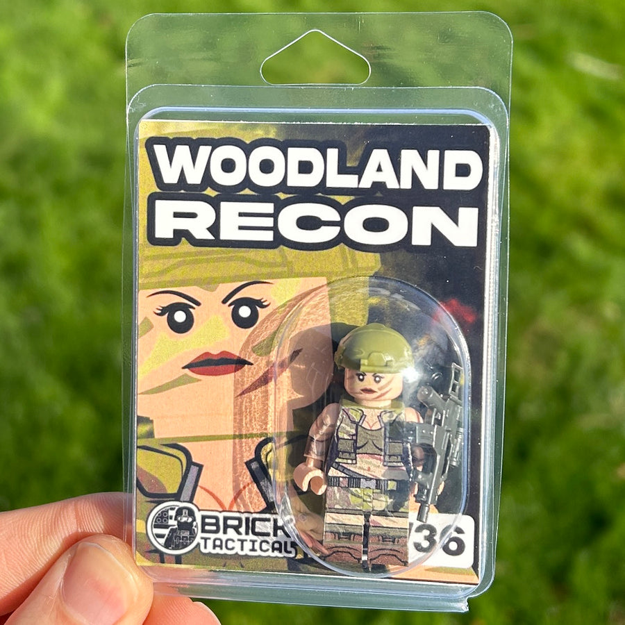 Woodland Recon - LIMITED EDITION 1/36 – custom LEGO-compatible minifigure item by BrickTactical, alternate view