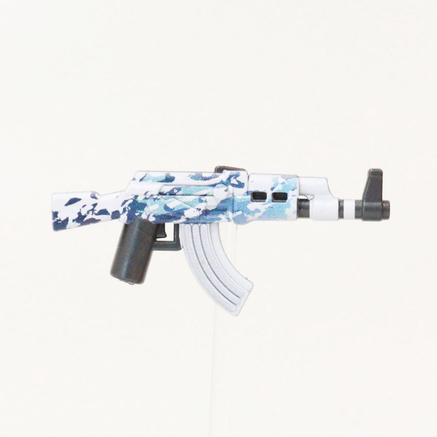 Printed Arctic Camo AK Rifle – custom LEGO-compatible minifigure item by BrickTactical