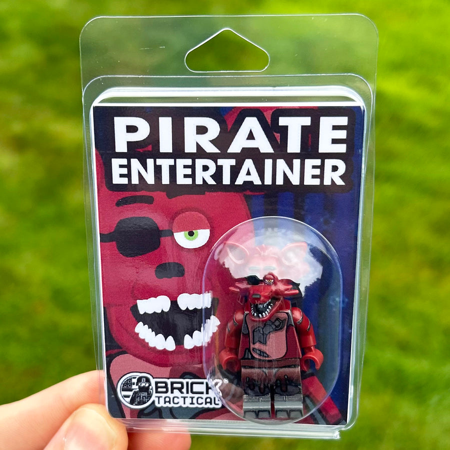Pirate Entertainer custom LEGO minifigure by BrickTactical in collector blister card packaging