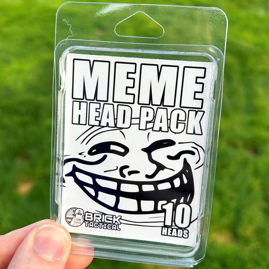 Meme Face Head Pack – custom LEGO-compatible minifigure item by BrickTactical, alternate view