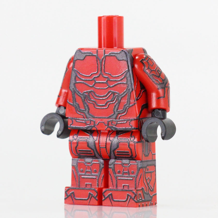 BrickTactical Custom LEGO Minifigure Armor Body Suit Red