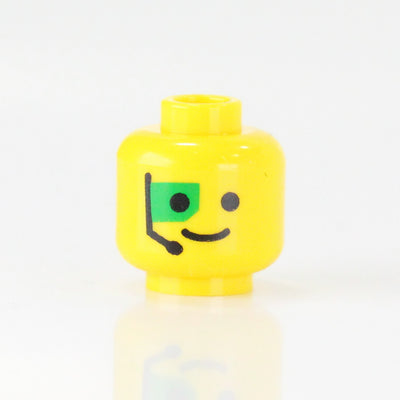 Green Marine Head (Smile) – custom LEGO-compatible minifigure item by BrickTactical