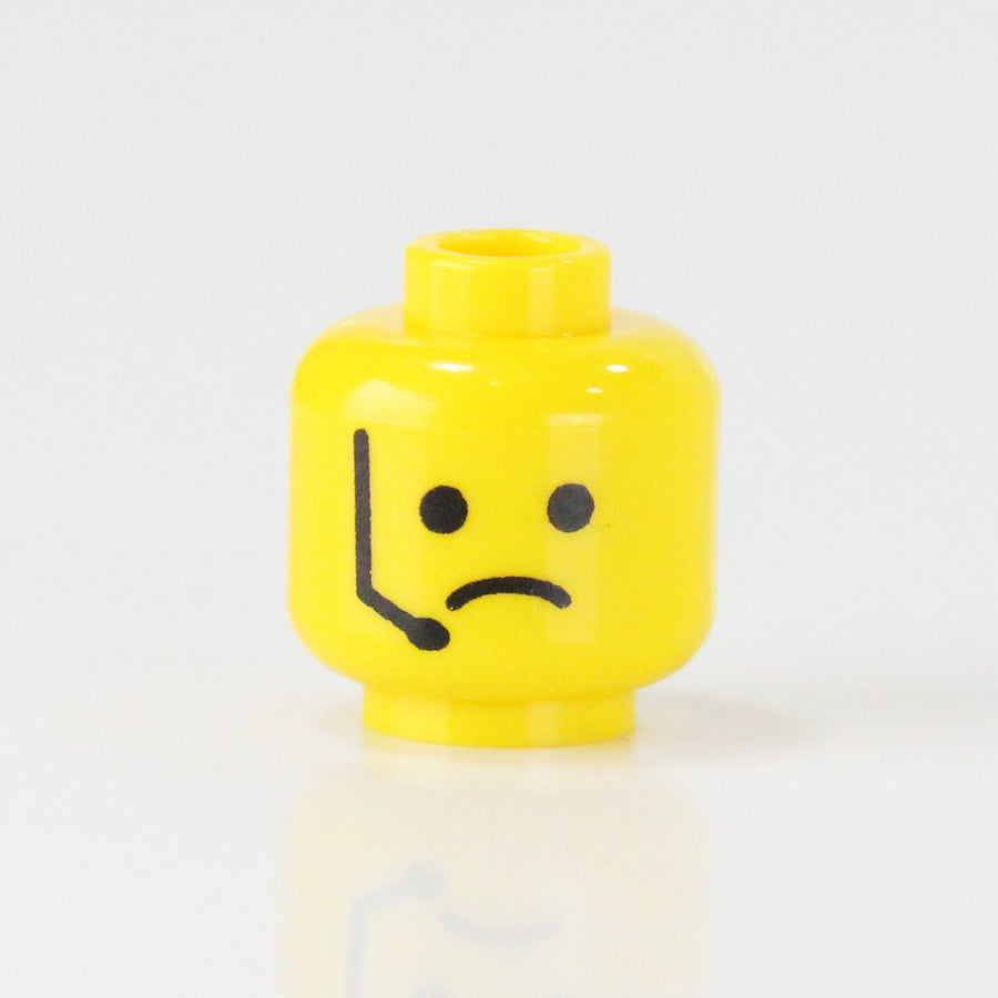 Marine Head Frown (Plain) – custom LEGO-compatible minifigure item by BrickTactical