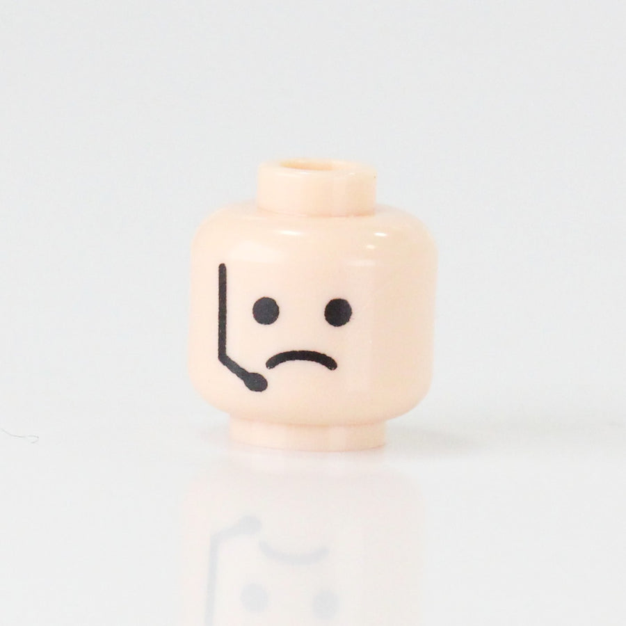 Marine Head Frown (Plain) – custom LEGO-compatible minifigure item by BrickTactical, alternate view