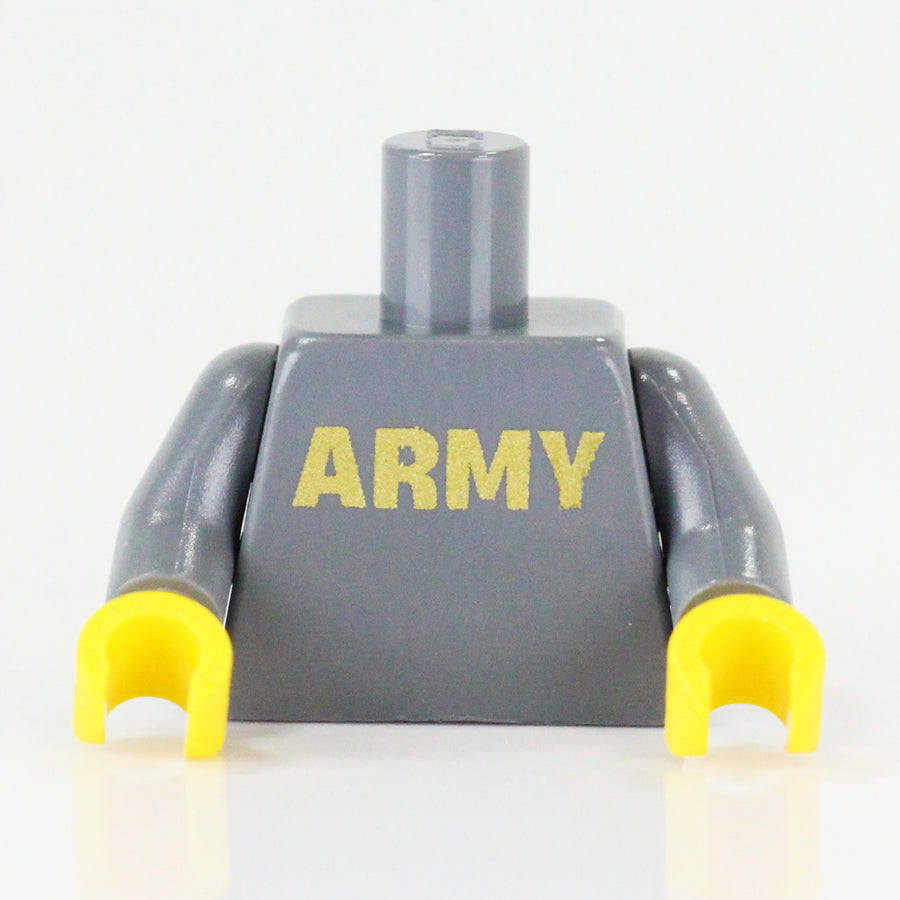 BrickTactical Custom Printed LEGO Army Torso Dark Bluish Grey