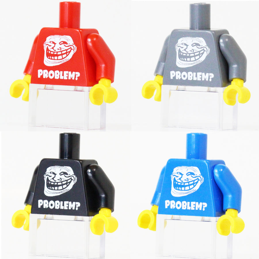 Troll Face Torso – custom LEGO-compatible minifigure item by BrickTactical