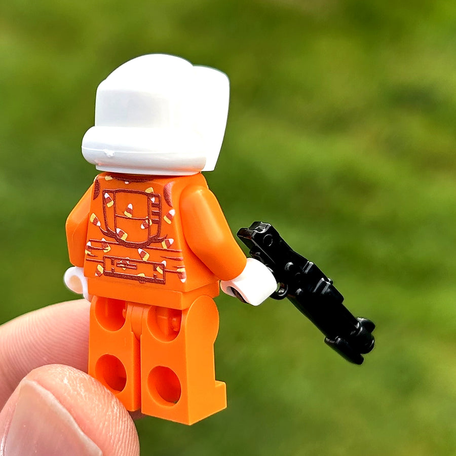 Candy Corn Scout custom LEGO minifigure by BrickTactical, back view