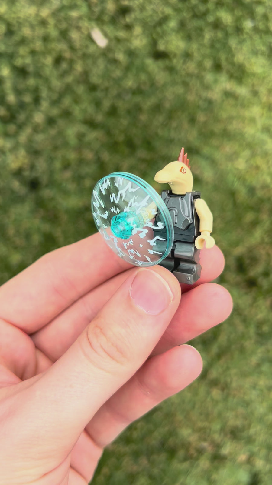 Alien Jackal Shield Blue custom LEGO minifigure accessory video by BrickTactical